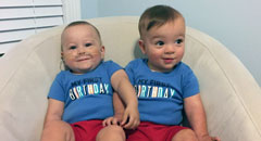 Orendorf twins celebrate first birthday